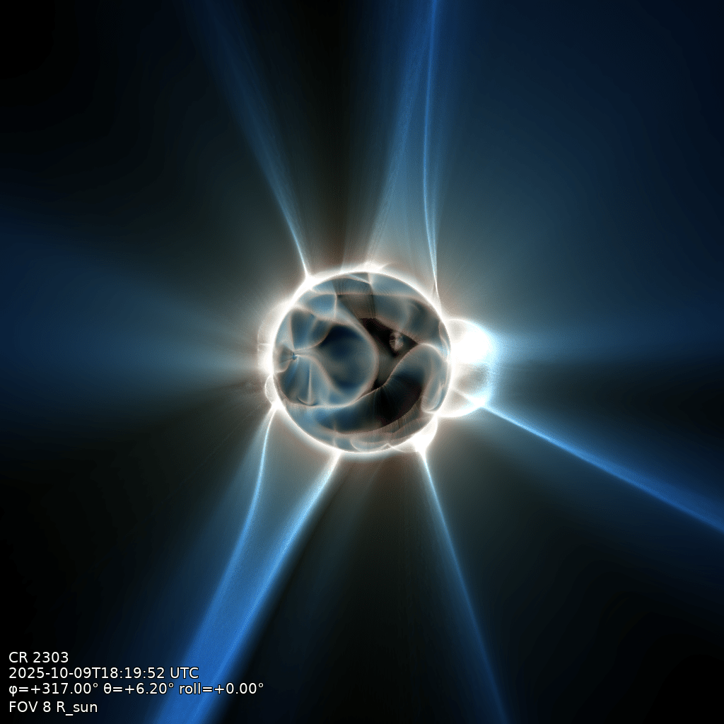 Composite-occultation render of the COCONUT corona