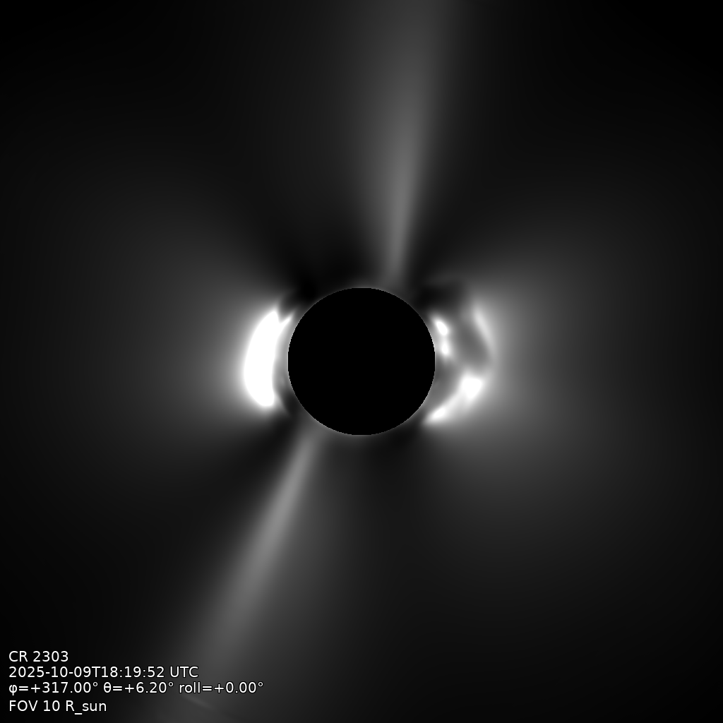 Polarized-brightness view of the COCONUT corona